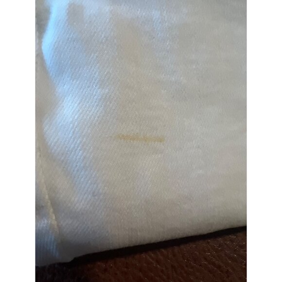 Bridge By Gly White Curvy High Rise Ankle Skinny Jeans Size 30 Distressed Hem - Picture 9 of 9